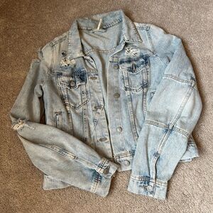 Distressed Light Blue Denim Jacket